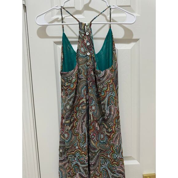 Y2K Lucy Love Multicolored Paisley Print Strappy Mini Shift Dress Women's Medium - Picture 5 of 9